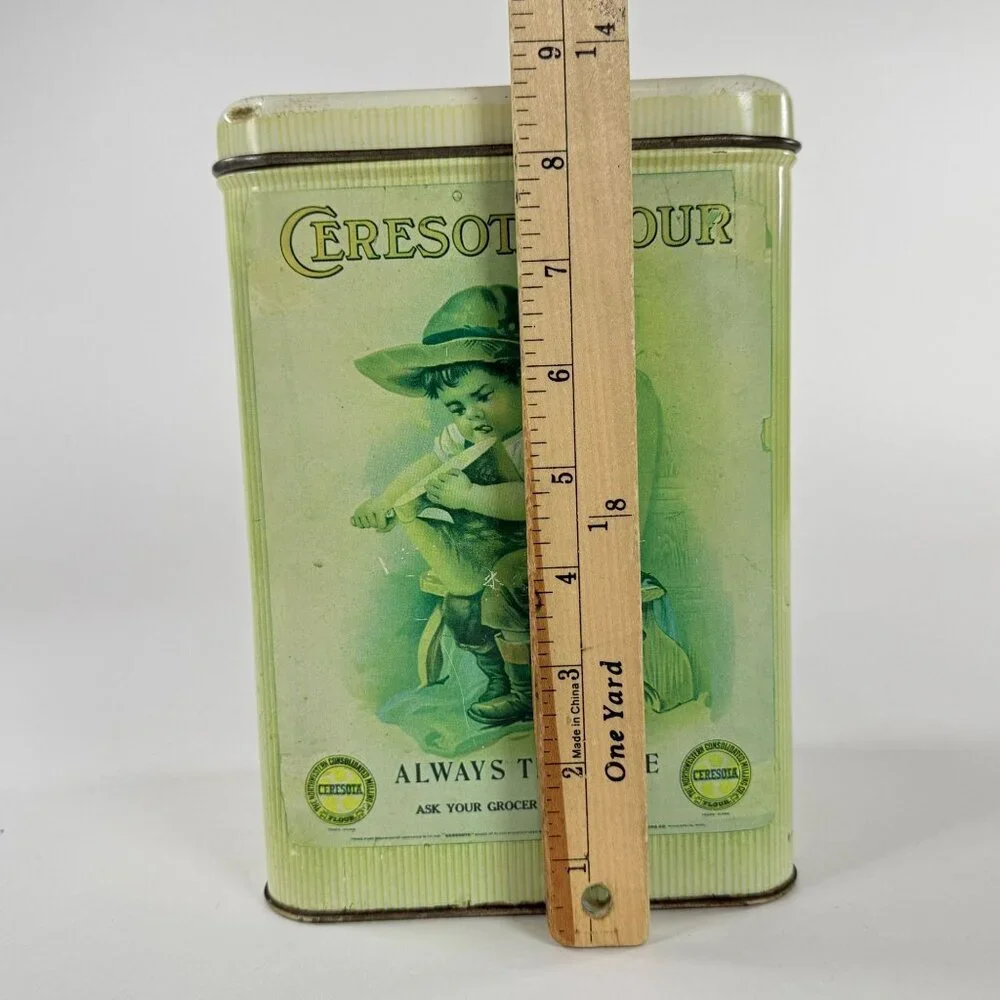Vintage Empty Ceresota Flour Tin Can Standard Milling Co Kansas City Advertising